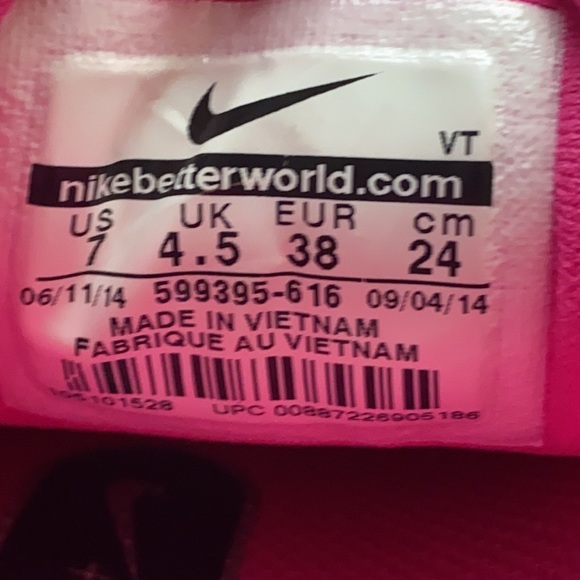 Nike Lunarglide 5 Pink/White Athletic Running Shoes 599395-616 Women's Size 7 - Picture 12 of 12